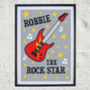 Personalised 'Rock Star' Print, thumbnail 4 of 5