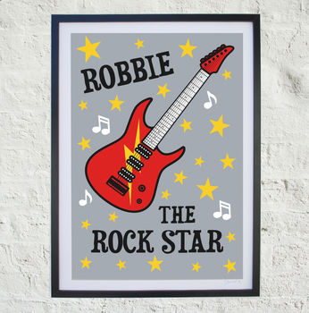 Personalised 'Rock Star' Print, 4 of 5