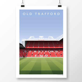 Manchester United Old Trafford From Centre Circle Print, 2 of 6
