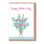 'Rabbit With Flowers' Mother's Day Card, thumbnail 2 of 2