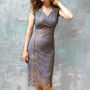 Lace Dress With Sweetheart Neckline In Bronze Lace, thumbnail 1 of 3