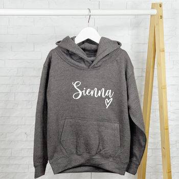Personalised Name With Heart Hoodie, 5 of 7