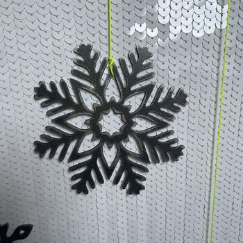 Snowflake Metal Art Mobile Hanger Decoration, 2 of 9
