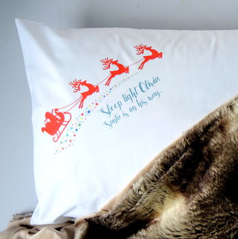 Personalised Kids Christmas Eve Pillowcase, 3 of 4