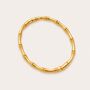 18kt Gold Plated Bamboo Hinged Bangle, thumbnail 1 of 6