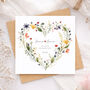Personalised Wildflower Wedding Day Card, thumbnail 1 of 3