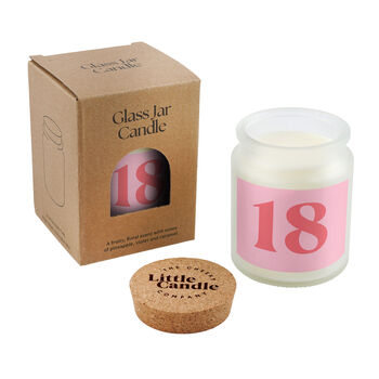 18 Large Clear Candle • 18th Birthday • Birthday Gift • Scented Glass Jar Candle • Humour • Just Because Candle • Gift Box, 2 of 3