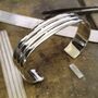 Ladies Three Line Cuff Bangle, thumbnail 8 of 11