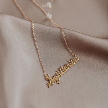 16k Gold Plated Zodiac Starsign Necklace, 10 of 12