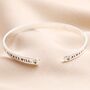 Always In My Thoughts Meaningful Word Bangle In Silver, thumbnail 3 of 3