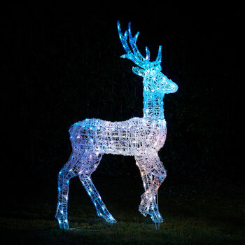 Twinkly Smart LED Outdoor Acrylic Christmas Stag Figure, 8 of 12