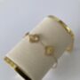 Gold Clover Charm Bracelet, thumbnail 1 of 4
