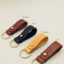 Personalised Looped Vegetable Tanned Leather Key Ring, thumbnail 5 of 5