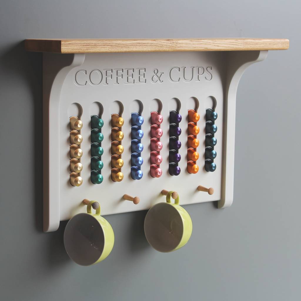 Wall Mounted Coffee Pod Holder A Choice Of Colours By Chatsworth