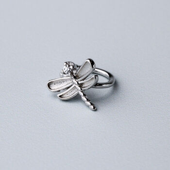 Sterling Silver Dragonfly Ear Cuff, 6 of 9