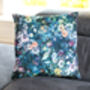 Floral Drama Velvet Cushion, thumbnail 1 of 3