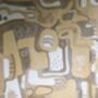 Cubist Jigsaw Wallpaper Soft Ochre, thumbnail 3 of 5