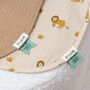 Personalised Trixie Lively Lion Two Pack Newborn Bibs, thumbnail 2 of 5