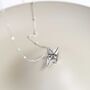 Sterling Silver Polished Origami Crane Necklace, thumbnail 4 of 6