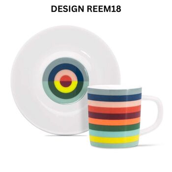 Coloured On Trend Porcelain Espresso Cup And Saucer, 5 of 11