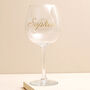 Personalised Gold Name Gin Glass, thumbnail 2 of 4