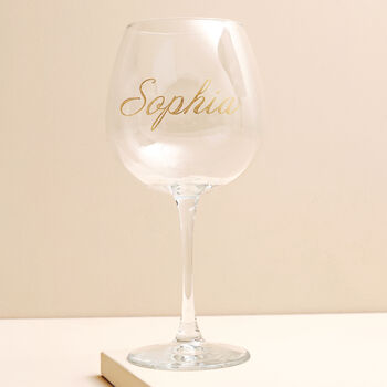 Personalised Gold Name Gin Glass, 2 of 4