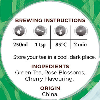 Supreme Cherry Sencha Green Tea 125g Tin, 4 of 4