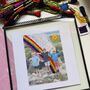 Framed Embroidered Rainbow/ Sun Doodle Family Photo, thumbnail 6 of 11