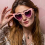 Pink Hen Party Heart Sunglasses, thumbnail 1 of 6