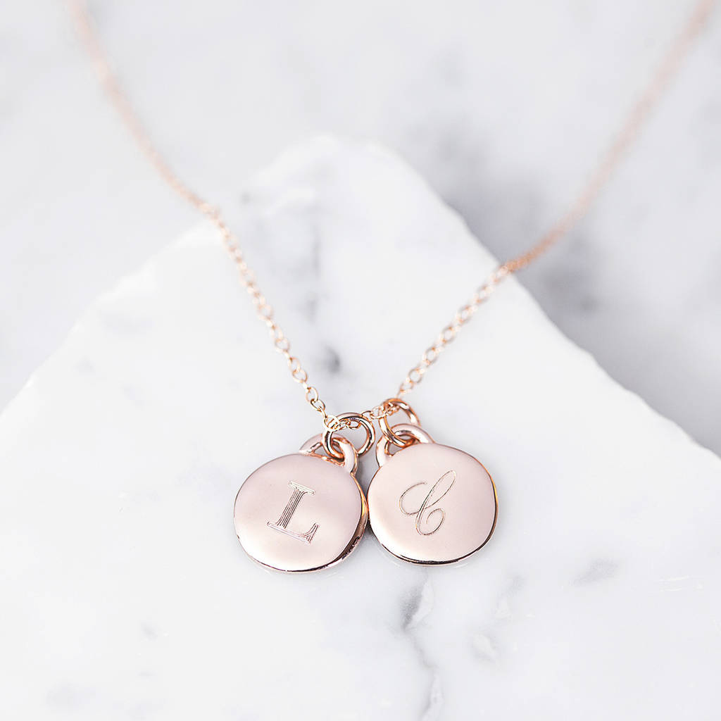 Rose Gold Initial Necklace, 1 of 9