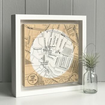Father's Day Pub Map Print On Wood, 4 of 8