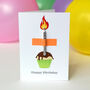 Personalised Happy Birthday Cupcake And Candle Card, thumbnail 1 of 4