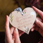 Pink Floral Friendship Acrylic Hanging Heart Token, thumbnail 5 of 6