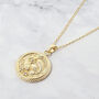 Pisces Zodiac Star Sign Gold Plated Necklace, thumbnail 1 of 4