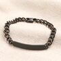 Men's Black Stainless Steel Plaque Bracelet, thumbnail 1 of 2