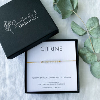 Citrine Silk Bracelet November Birthstone Jewellery, 5 of 6
