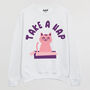 Take A Nap Women's Cat Slogan Sweatshirt, thumbnail 5 of 5