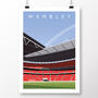 England Football Wembley Stadium Poster, thumbnail 3 of 9