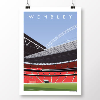 England Football Wembley Stadium Poster, 3 of 9