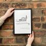 Saltaire Hand Illustrated Yorkshire Print, thumbnail 1 of 9