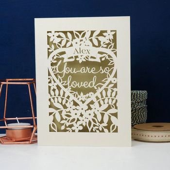 You Are So Loved Papercut Card, 5 of 5