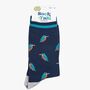 Kingfisher Birds Bamboo Socks Men's Navy Blue, thumbnail 4 of 4