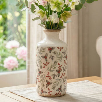 Holly And Mistletoe Ceramic Vase Collection, 2 of 4