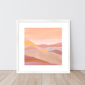 Sunset Desert Mountain Landscape Print, 5 of 7