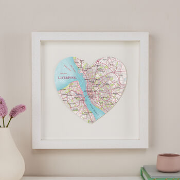 Personalised Location Liverpool Map Heart Print, 4 of 4