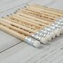 Personalised Mini Pencils With White Rubber, thumbnail 3 of 10