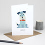 Schnauzer Dog Valentines Card 'I Woof You', thumbnail 1 of 5