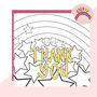 Colour + Send 'Thank You' Rainbow Card, thumbnail 3 of 3