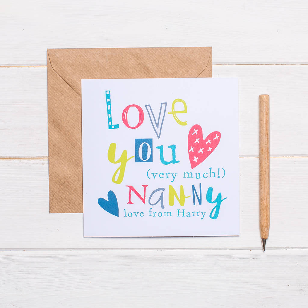 Personalised Card For Nanny By Bird&Bloom | notonthehighstreet.com