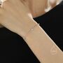 Sterling Silver Oval Moonstone Satellite Bracelet, thumbnail 3 of 12